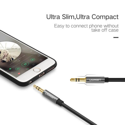 Ugreen UG10595AV118TK 3M màu Đen Cáp âm thanh 3.5mm nối dài - HÀNG CHÍNH HÃNG