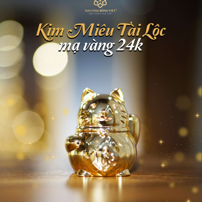 Kim Miêu Tài Lộc mạ vàng 24k