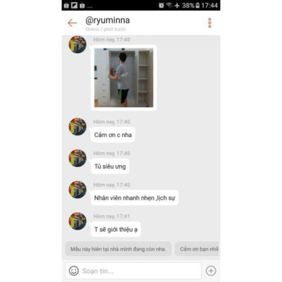 Tủ màu gỗ phối trắng Cao 185 rộng 1m65 sâu 50 