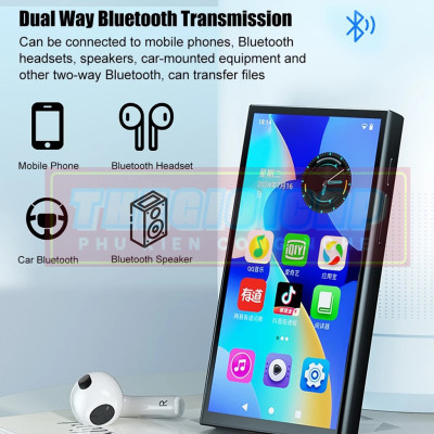 (Hỗ Trợ Tiếng Việt) Máy Nghe Nhạc Android MP4 Màn Hình Cảm Ứng 4.0 Inch Bluetooth WiFi Ruizu Z90 Bộ Nhớ Trong 64GB - Hàng Nhập Khẩu