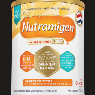 Sữa bột Nutramigen A+ LGG - Sữa cho trẻ dị ứng đạm sữa bò cho trẻ 0-12 tháng (400g)