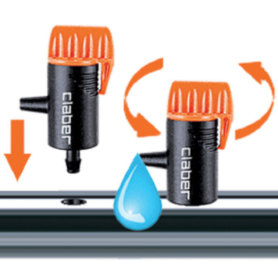 Đầu tưới nhỏ giọt đầu cuối 0-10 L/H, 1 hộp=10 cái Claber 91214