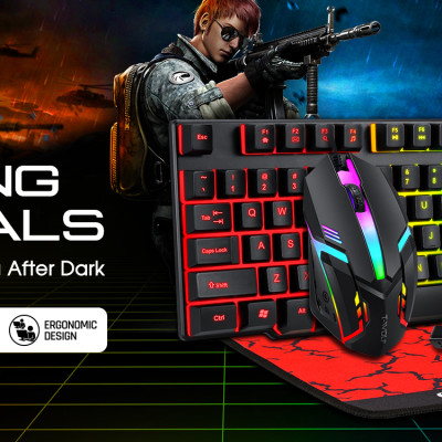 Bộ Combo 4 Món Phím+Chuột +Tai Nghe+Lót Chuột  T-Wolf TF800 – Hàng Chính Hãng