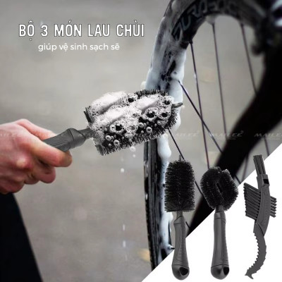 Bàn chải dụng cụ vệ sinh xe đạp chăm sóc sên xích, lốp xe BG-777 cho nhiều vị trí vệ sinh, giúp làm sạch xe đạp (nhiều phân loại) - Mai Lee