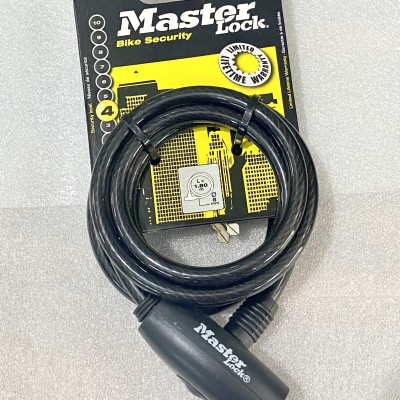 KHÓA DÂY XE ĐẠP MASTERLOCK 8126 MÀU ĐEN