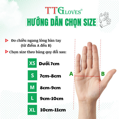 Găng Tay Y Tế Size L Không Bột Nitrile TTGLOVES Màu Trắng (100 Chiếc)