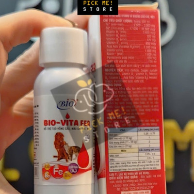 Bio Vita Fer - Bổ Sung Vitamin Khoáng, Hỗ Trợ Tạo Hồng Cầu, Tạo Máu cho Chó Mèo
