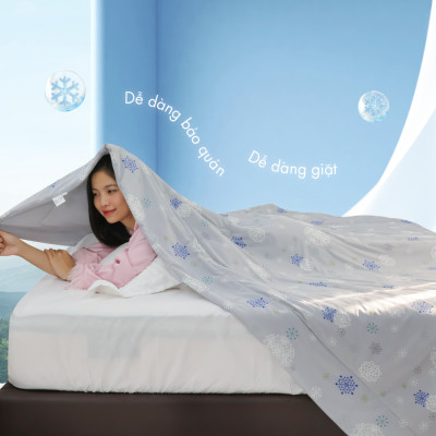 [CHĂN HÈ MÁT LẠNH] Mền lạnh I Cool Advance NIN House NM8031 2mx2m2 | Chăn chần bông Ice Silk, Chăn điều hoà nhiều độ