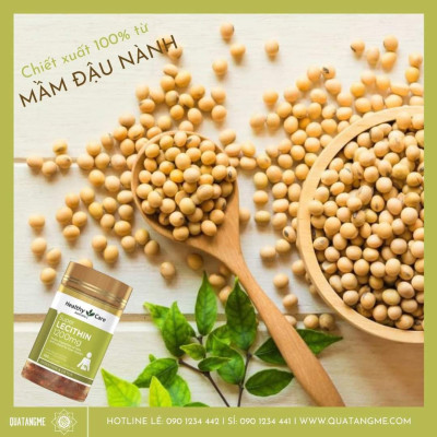 Mần đậu nành Healthy Care Super Lecithin Úc Tăng cường chức năng gan khỏe mạnh, nâng cao sức khỏe, sắc đẹp từ bên trong - QuaTangMe Extaste
