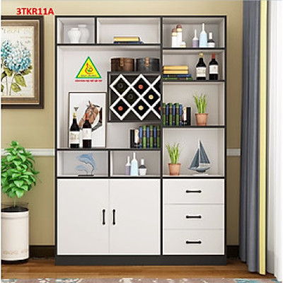 Vách ngăn kiêm tủ rượu trang trí phòng khách 3TKR11 - Nội thất lắp ráp Viễn Đông ADV