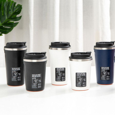 Bình Nước Giữ Nhiệt Trà Cafe Chống Đổ Thông Minh , Vỏ Nhựa , Chất Liệu Cách Nhiệt Inox 304 Cao Cấp , Kiểu Dáng Tinh Tế Năng Động YESURE ( 380ml )