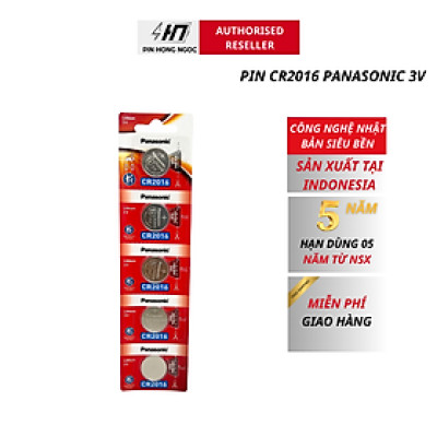 Vỉ 5 Viên Pin CR2016 ( CR 2016/5BE x 1 Vỉ ) Panasonic - Hàng Chính Hãng