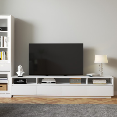 [Happy Home Furniture] ZANE , Kệ TIVI 4 ngăn kéo , 220cm x 40cm x 45cm ( DxRxC), KTV_021