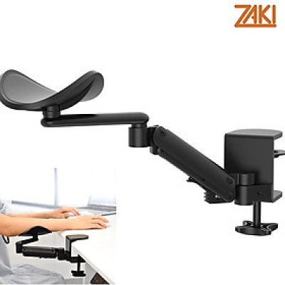 Giá đỡ kê tay bàn làm việc mở rộng Zaki xoay 360 chống mỏi - Hàng Chính Hãng