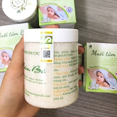 Muối Tắm Bé Độc Mộc 400G - Muối Tắm Bé Sinh Dược  Làm Giảm Rôm Sẩy,  Hăm Tả, Cứt Trâu, Mẩn Ngứa, Mồ Hôi Trộm Cho Bé An Toàn Cho Cả Trẻ Sơ Sinh