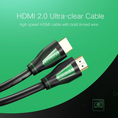Ugreen UG30189HD116TK 1M màu Đen Cáp tín hiệu HDMI chuẩn 1.4 hỗ trợ phân giải 4K * 2K - HÀNG CHÍNH HÃNG