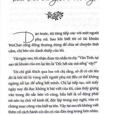 Càng Độc Lập Càng Cao Quý