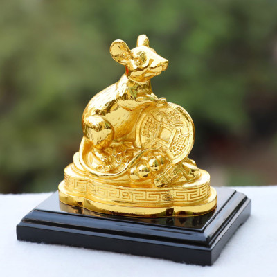 Tượng Chuột phong thủy mạ vàng size lớn - Quà tặng sinh nhật Sếp