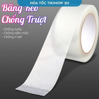 5cm x 2.5m Băng Keo Nhám Chống Trơn Trượt Cầu Thang, Bậc Cửa Oto MÀU ĐEN
