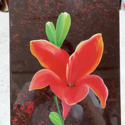 Tranh sơn mài cao cấp vẽ hoa nhiều màu sắc đa dạng mẫu mã size 20x30 cm