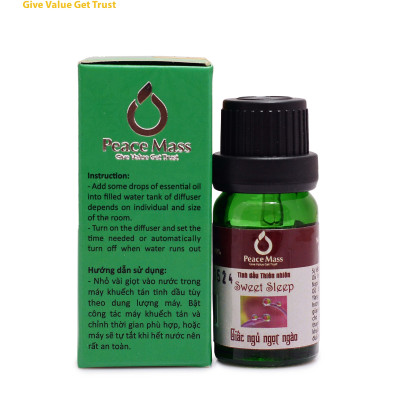 TD10ml-KX8 Combo Tinh Dầu Giấc Ngủ Ngọt Ngào Peace Mass 10ml - Bộ Kẹp Xe Ô tô - Sweet Sleep