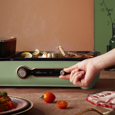 Nồi Điện Đa Năng, Nồi Lẩu Nướng 2 Trong 1 BEAR DKL-C15G1 Dung Tích 3 Lít Công Suất Cao 1600 W - Hàng Chính Hãng