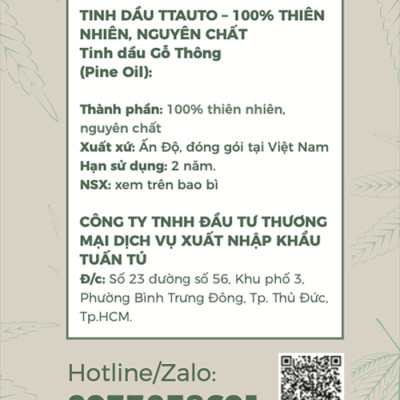 Tinh Dầu Thiên Nhiên TTAUTO Treo Xe ô tô, Treo Tủ Quần Áo, Treo Phòng Giúp Khử Mùi, Thơm Phòng, Thư Giãn Tinh Thần, Chống Say Xe Hiệu Quả - Chai 30ML