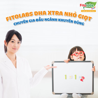 DHA nhỏ giọt không tanh Fitolabs DHA EPA giúp phát triển trí não và thị lực cho bé - Lọ 20ml