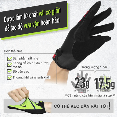 Lysin - găng tay bọc nửa ngón tập gym, thể dục, xe đạp, tạ lure, câu cá, xe máy chống trượt bảo vệ tay thương hiệu Nhật bản