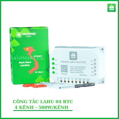 Công Tắc Thông Minh Wifi Hunonic, Công Tắc Hẹn Giờ Không Cần Internet - LAHU04 RTC