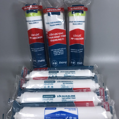Combo 8 lõi lọc nước Sunhouse dùng cho các model SHA8878KV SHA8879K SHA8858K SHA8818K - Hàng chính hãng
