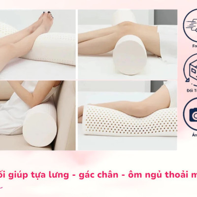 Gối Ôm Cao Su Thiên Nhiên Diamond - Nâng Đỡ Êm Ái Gác Ôm Thoải Mái