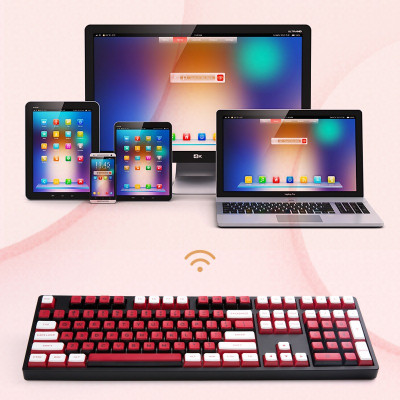 Bàn phím cơ không dây Newmen GM1080 G-Pro Silver/ G-Pro Yellow - Hàng Chính Hãng 