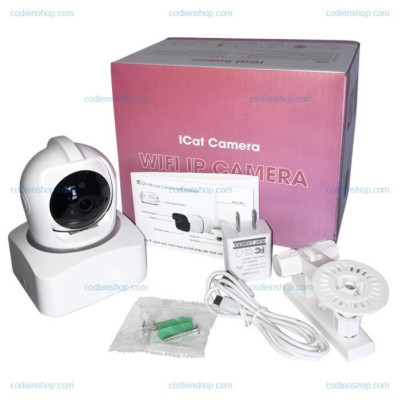 Camera Wifi Hunonic Icat 1080P Xoay 360 Độ, Theo Dõi Chuyển Động, Đàm Thoại 2 Chiều - Hàng Chính Hãng, Bảo Hành 2 Năm