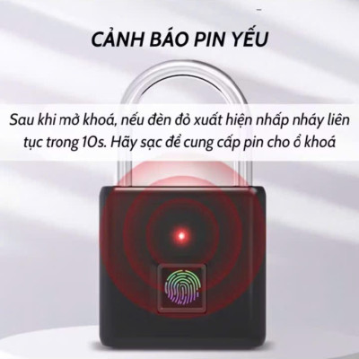 Ổ khóa cảm ứng vân tay mỗi khi ra ngoài không lo quên chìa khóa nữa 