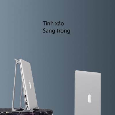 Giá Đỡ Máy Tính, Laptop, iPad, Macbook Hợp Kim Nhôm Cao Cấp. Hỗ Trợ Tản Nhiệt Chống Mỏi Cổ, Vai, Gáy. Hàng Nhập Khẩu Chính Hãng Cao Cấp KitAcoom