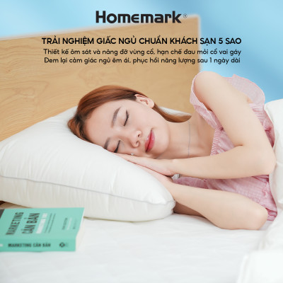 Ruột Gối Microfiber Lông Vũ Nhân Tạo Homemark - Siêu Mềm, Chống Xẹp, Thoáng Khí, Kháng Khuẩn