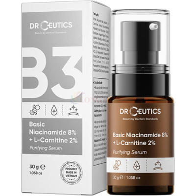 Tinh chất dưỡng da DrCeutics Niacinamide 8% + L-Carnitine 2% (30g) - Hàng chính hãng