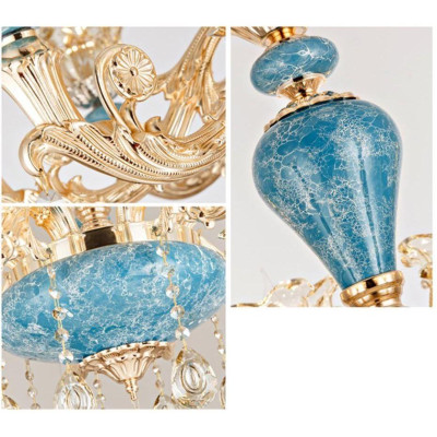 Đèn chùm trang trí ROYA phong cách Châu Âu hiện đại sang trọng loại 8 tay - Tặng kèm bóng LED đầy đủ