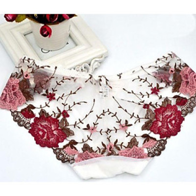Combo 5 quần lót thêu hoa hồng nhiều màu Q94