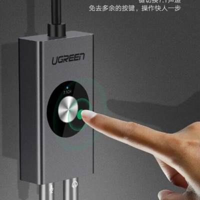 Ugreen UG50711CM190TK 1M Bộ chuyển USB âm thanh 7.1 hỗ trợ Loa + Mic - HÀNG CHÍNH HÃNG