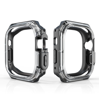 Ốp Case Viền PC Trong Suốt cho Apple Watch Ultra 1/2 49mm - Hàng Chính Hãng