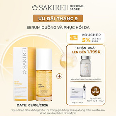 Serum dưỡng trắng da, chống lão hóa, phục hồi da Sakirei NMN Revitalize Serum 30ml