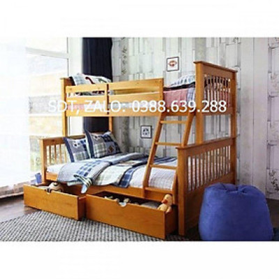 Giường 2 Tầng BÌNH LONG 128 (Vàng Gỗ Tự Nhiên)