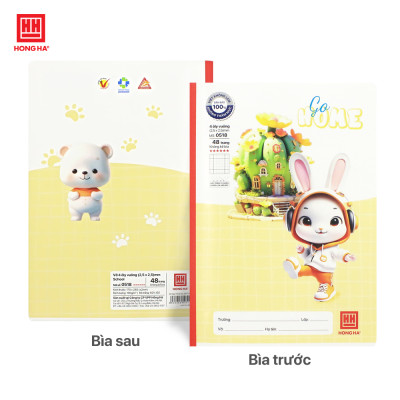 Lốc vở 4 Ô ly 48 trang School Go Home Hồng Hà - 0518