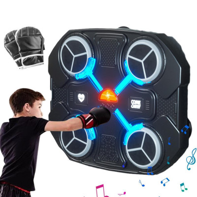 Máy Đấm Bốc Theo Nhạc, Máy Boxing Có Kết Nối Bluetooth, Đồ Chơi Vận Động Có Nhạc Vui Nhộn Cho Bé Tặng Kèm Găng Tay