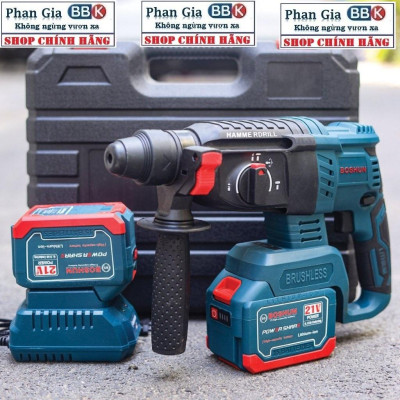 [chính hãƞg] Máy Khoan Bê Tông Dùng Pin 3 chức năng BOSHUN 21V - 2 Pin 15 CELL - Động cơ không chổi than, BH 1 năm