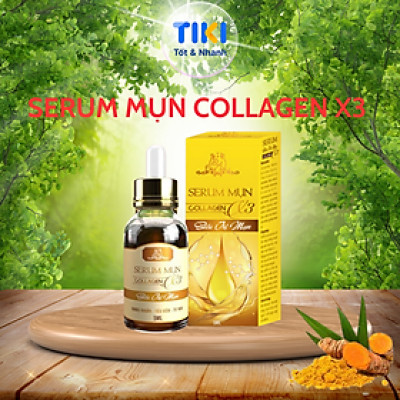 Serum Mụn Collagen X3 Serum Dưỡng Ẩm Kiểm Soát Dầu Nhờn Se Khít Lỗ Chân Lông Đông Anh Chính Hãng 5ml