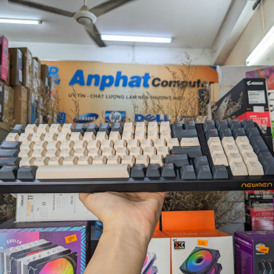 Bàn phím cơ NEWMEN GM328 Grey-White Red switch - Hàng Chính Hãng