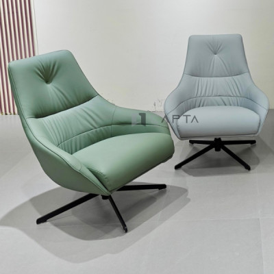 Ghế sofa phòng khách màu xanh CL1215-P Nội thất Capta Ghế sảnh chờ nệm da PU màu xanh cao cấp chân xoay thép sơn tĩnh điện HCM